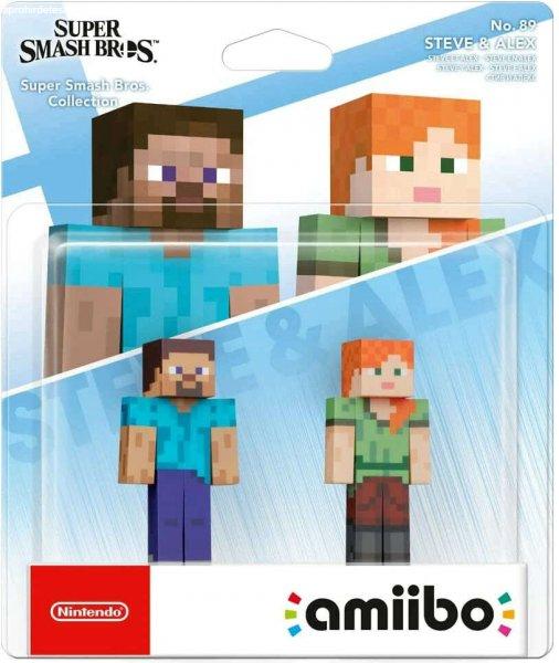 Nintendo Amiibo Character 2 Pack - Minecraft Steve & Alex (Super Smash Bros.
Collection) /Switch