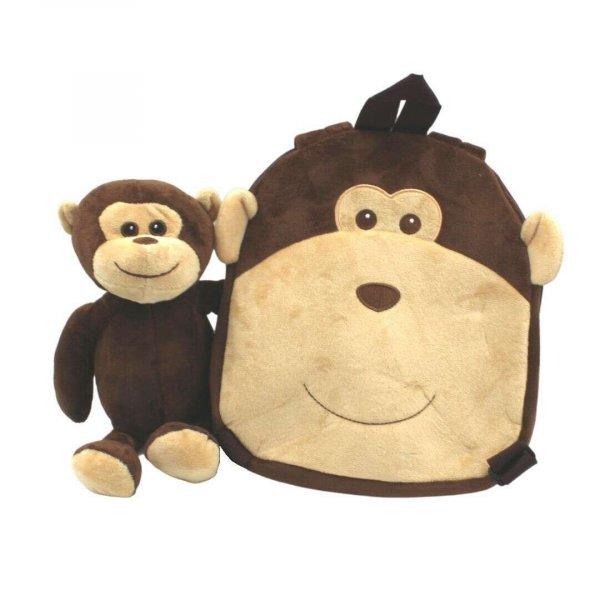 Megfordítható majom hátizsák levehető plüss 21cm