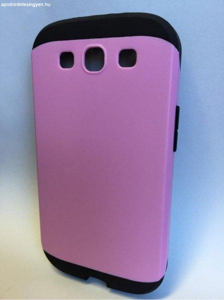 Samsung I9300 I9301 I9305 Galaxy S3 Rózsaszin Armor Kemény Hátlap Tok