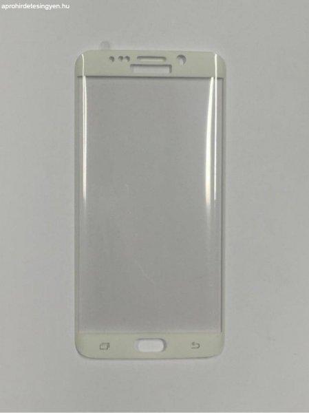Samsung G928F Galaxy S6 Edge+ hajlított fehér 3D 0,3mm előlapi üvegfólia