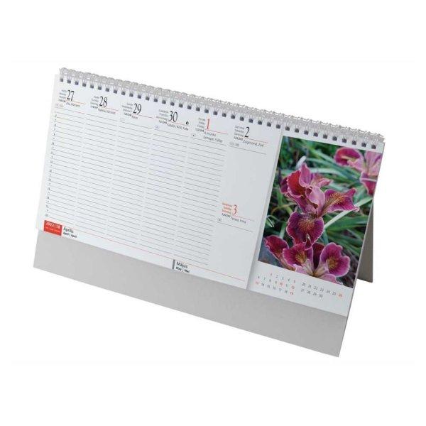 Asztali naptár 320mmx155mm, Virágok fehérlapok álló tartóval Realsystem
2024.