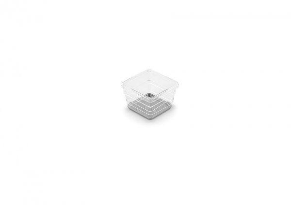 Szervező Curver® SISTEMO 1, áttetsző/szürke, 7,5x7,5x5 cm, fiókhoz