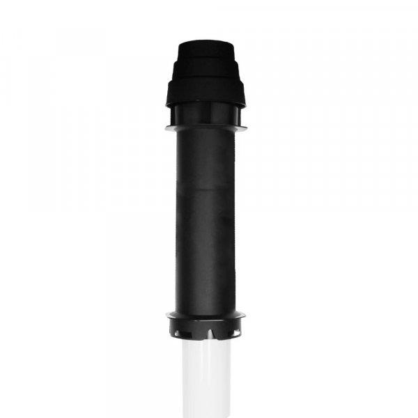 Saunier Duval koncentrikus függőleges kivezető idom, fekete színben PPs/alu
60/100 mm