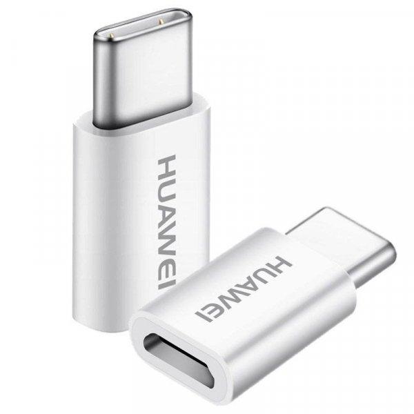 Huawei AP52 gyári micro USB Type-c átalakító adapter 5V, 2A, fehér HL1122