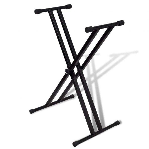 vidaXL Állítható Dupla Merevítőrendszerrel billentyűzet állvány X-Váz