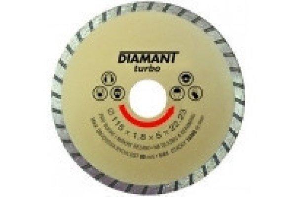 Gyémánt vágótárcsa turbo Diamant 115 / 22,2 mm