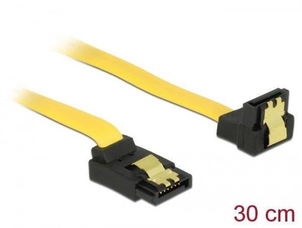 DeLock SATA 6Gb/s Cable upwards angled to downwards angled 30cm Yellow
