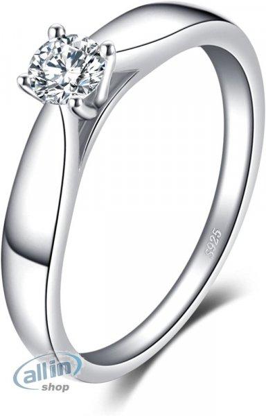Jewelry Palace fehér aranyozott 925 Sterling ezüst , Class Solitaire
eljegyzési gyűrű ,CZ kő(56-os)