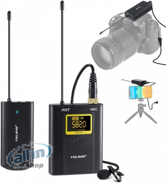 FULAIM WM300 1 személyes kamerára szerelhető vezeték nélküli Lavalier
mikrofonrendszer