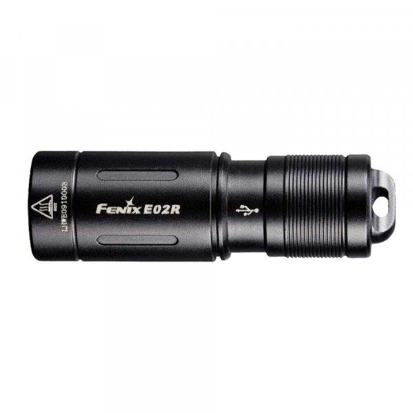 Fenix E02R fekete LED zseblámpa