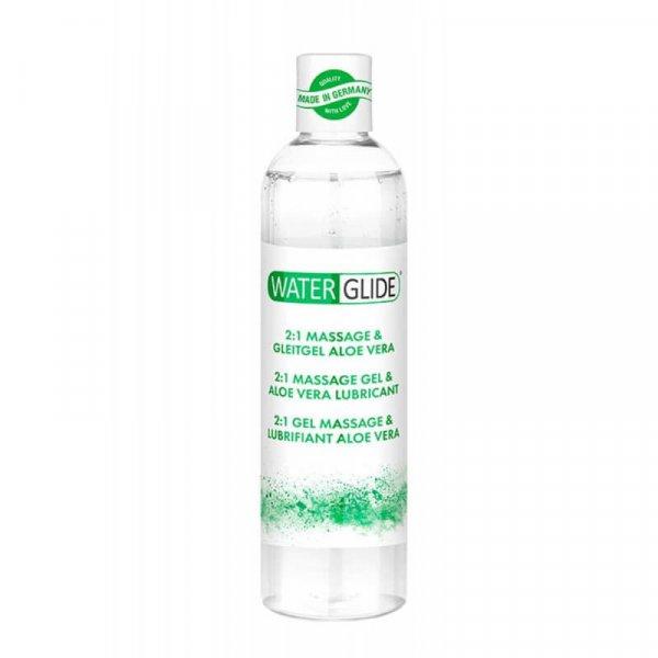 Waterglide 2in1 - vízbázisú síkosító és masszázsgél - aloe vera (300
ml)