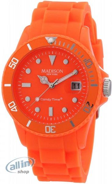 MADISON Unisex férfi női narancssárga Quartz óra karóra U4503-51