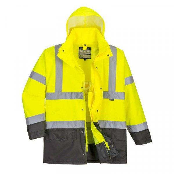Portwest Jól láthatósági "lélegző" 5az1-ben munkavédelmi kabát
(sárga / szürke 2XL)