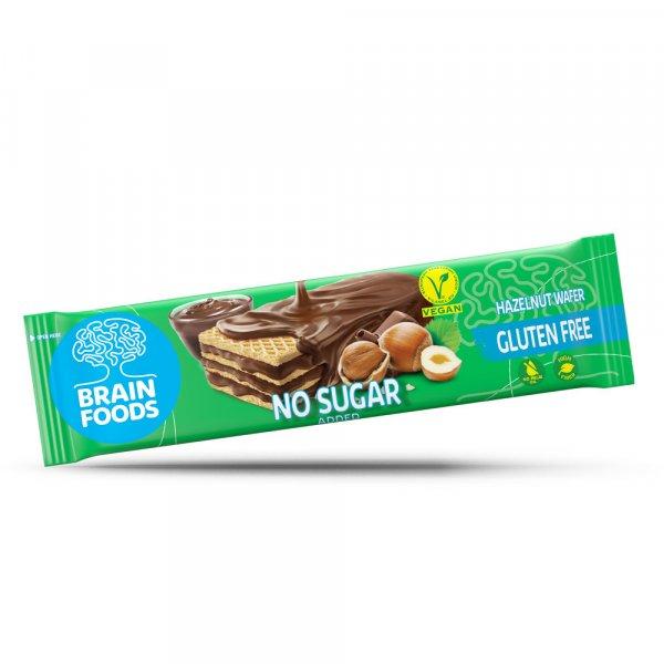 Brain Foods gluténmentes ostyaszelet csokoládéba mártott, mogyorós kakaós
krémmel töltött, édesítőszerekkel 40 g