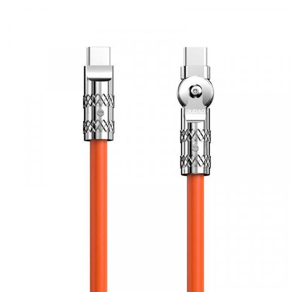 Dudao L24CC 120 W USB-C-USB-C kábel, forgatható véggel, 1 m (narancssárga)