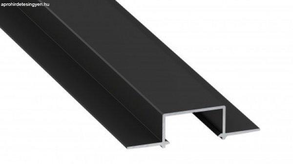LED Alumínium Profil Beépíthető [HIRO] Fekete 2,02 méter
