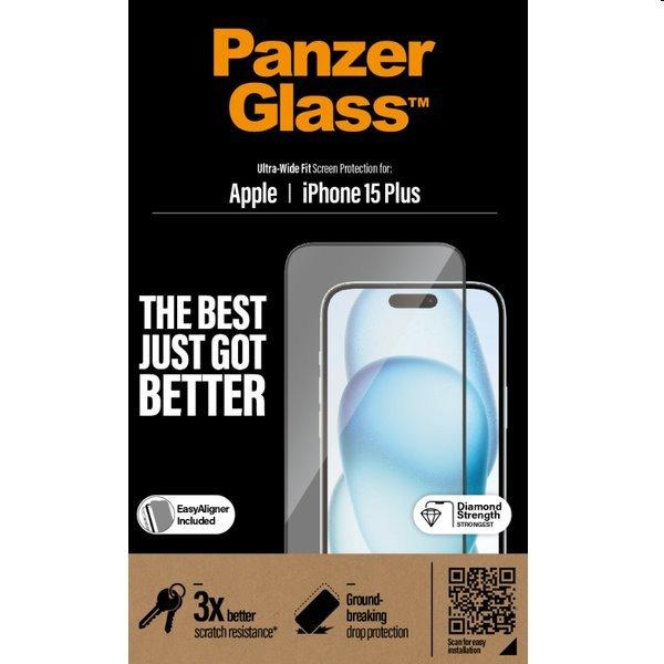 PanzerGlass UWF védőüveg applikátorral Apple iPhone 15 Plus számára,
fekete