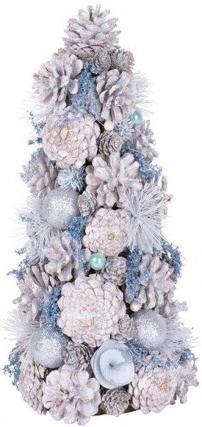 Karácsonyfa MagicHome Karácsony, natúr, krémszínű, 47 cm