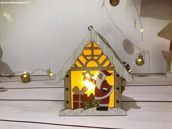 MagicHome karácsonyi dekoráció, Mikulás házikóban, LED, felfüggeszthető,
12,9 x 3 x 10,4 cm