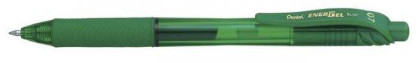 Zseléstoll, 0,35 mm, nyomógombos, PENTEL "EnerGelX BL107", zöld