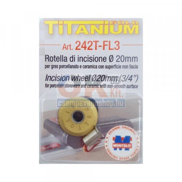 Montolit titánium ötvözetű csempevágó kerék MT242T-FL3 D20mm (mt242t-fl3)