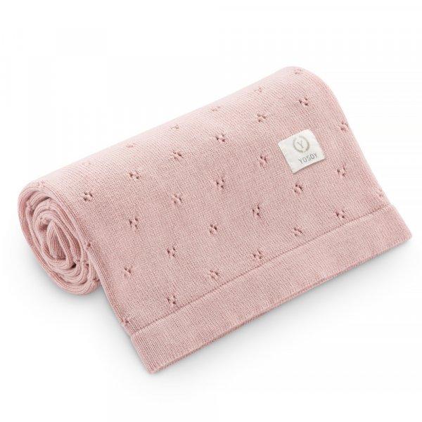 Merinói gyapjú takaró, Jersey - világos rózsaszín