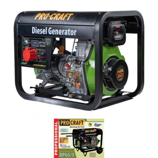 ProCraft 3 fázisú diesel generátor DP65/3