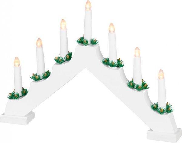 Lamp MagicHome karácsony, 7x LED meleg fehér, fehér, 2xAA, belső, 39x4,5x29
cm