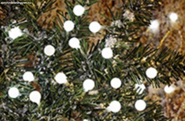 Lánc MagicHome Karácsony Cherry Balls, 100 LED hideg fehér, IP 44, 8
funkció, megvilágítás, L-9,90 m