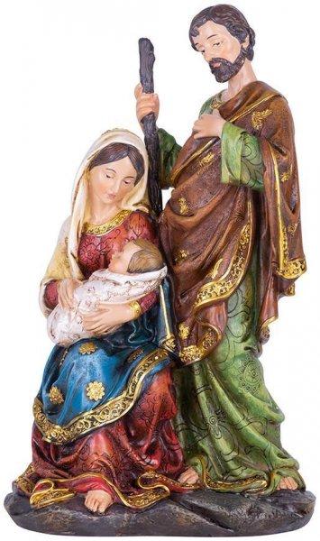 MagicHome karácsonyi dekoráció, Szent család, poligyanta, 25 cm