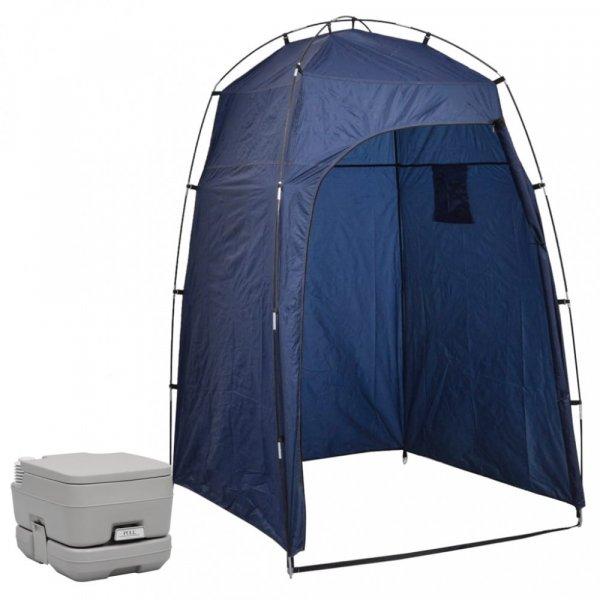 Hordozható kemping WC sátorral 10+10 L