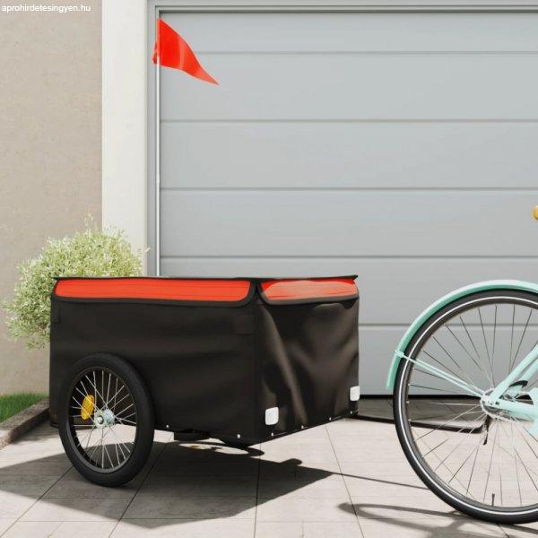 Fekete-narancssárga vas kerékpár-utánfutó 45 kg