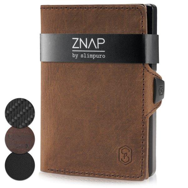 Slimpuro ZNAP, vékony pénztárca, 12 kártya, érme rekesz, 8,9 x 1,5 x 6,3 cm
(SZ x M x M), RFID védelem