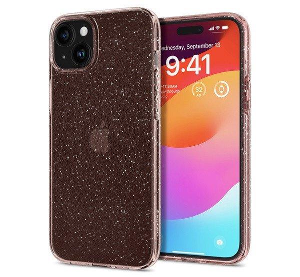Spigen Liquid Crystal Glitter Apple iPhone 15 Plus tok, csillámos rózsaszín
átlátszó