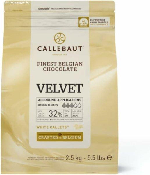 Fehércsokoládé pasztilla (korong) 2,5kg Callebaut Velvet White