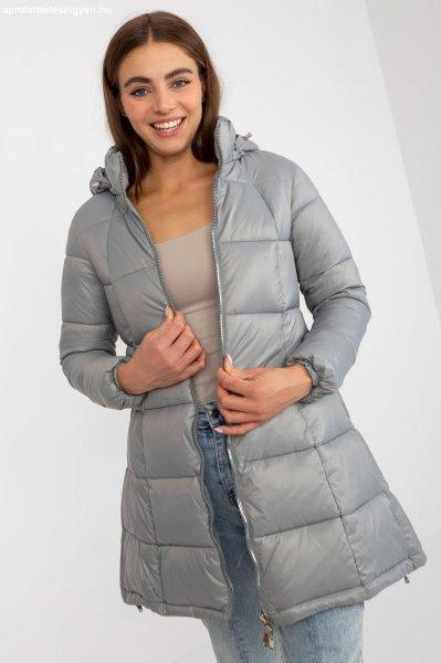 Steppelt téli kabát kapucnival modell 53197 szürke