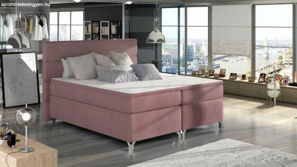 Amadeo 160x200 boxspring ágy matraccal rózsaszín