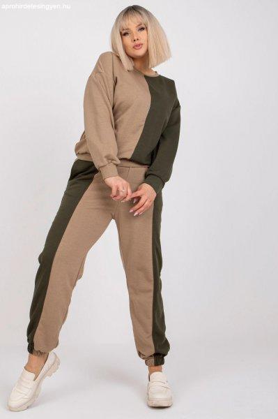 Amishi kéttónusú tréningruha, khaki színű