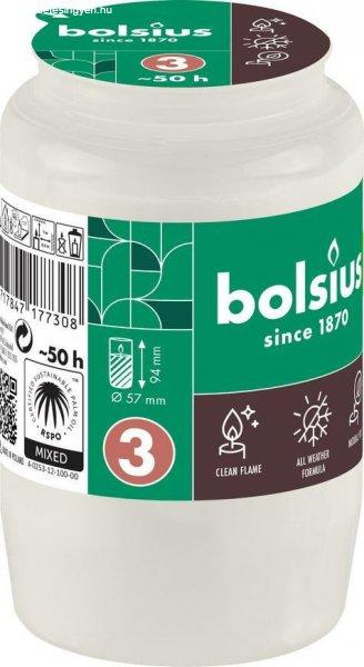 Töltő Bolsius, 50 h, 152 g, 57x94 mm, a kahanca, fehér, olaj