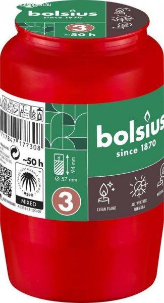 Bolsius töltő, 50 h, 152 g, 57x94 mm, kahanca, piros, olaj