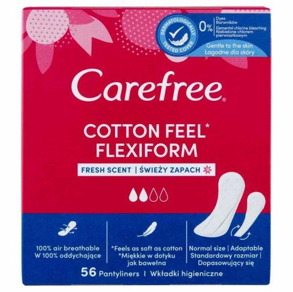 Carefree tisztasági betét Cotton Flexiform Fresh 56db