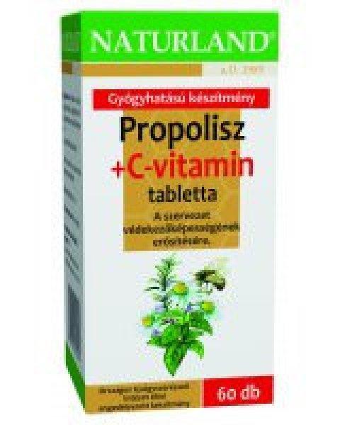 Naturland propolisz+c-vitamin tabletta 60 db