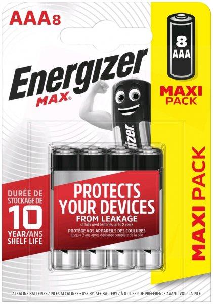 Energizer Max AAA mikró elem (LR03) BL/8