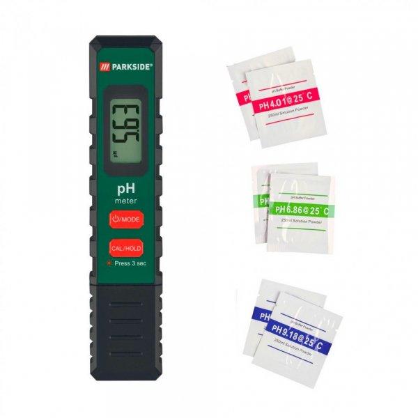 Parkside PPHM 14 A1 Digitális pH mérő teszter és hőmérő, ajándék
kalibráló pH-pufferporral