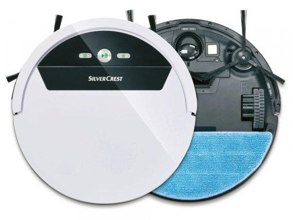 SilverCrest SSWR A1 Vacuum MOP 20W 14.4V 2200 mAh programozható automata
robotporszívó felmosó (feltörlő) funkcióval, távirányítóval és
dokkolóval