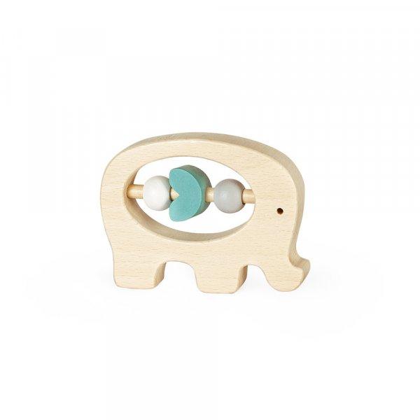 Elefánt csörgőke - Fa bébi játék - Lule Toys