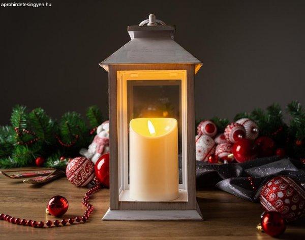 MagicHome karácsonyi lámpa, LED, 3x AAA, műanyag, fehér, 14 x 14 x 33 cm