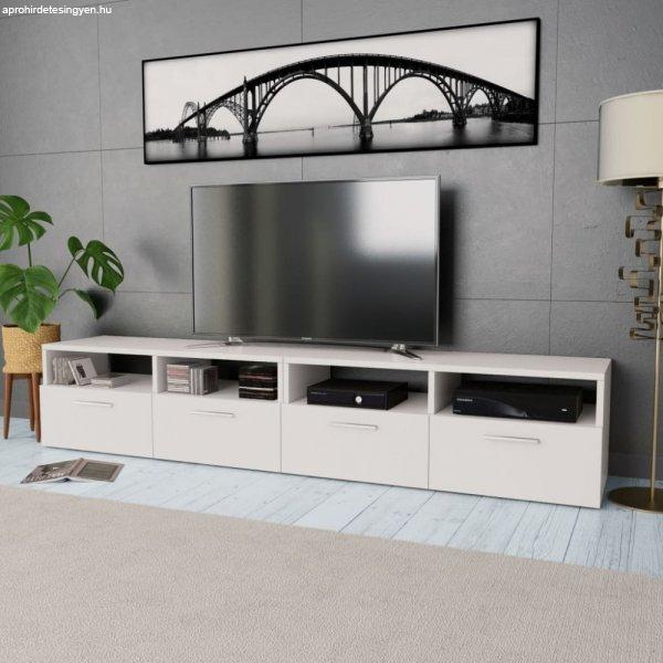 2 db fehér faforgácslap TV szekrény 95 x 35 x 36 cm