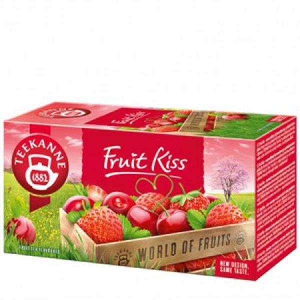 Gyümölcstea, 20x2,5 g, TEEKANNE "Fruit kiss", eper-meggy