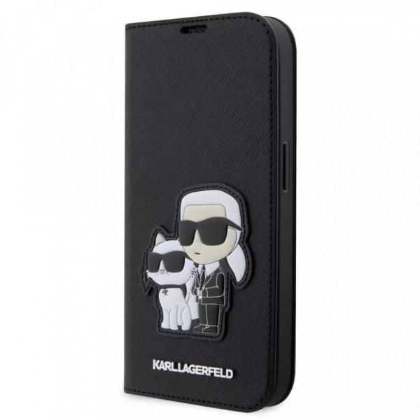 Karl Lagerfeld tok fekete Apple Iphone 14 Pro készülékhez KLBKP14LSANKCPK